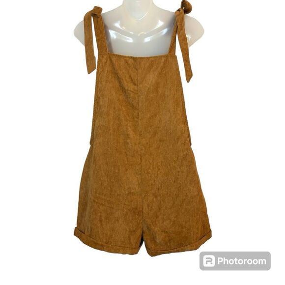 SHEIN Tan Corduroy Romper Size XS - Picture 2 of 6